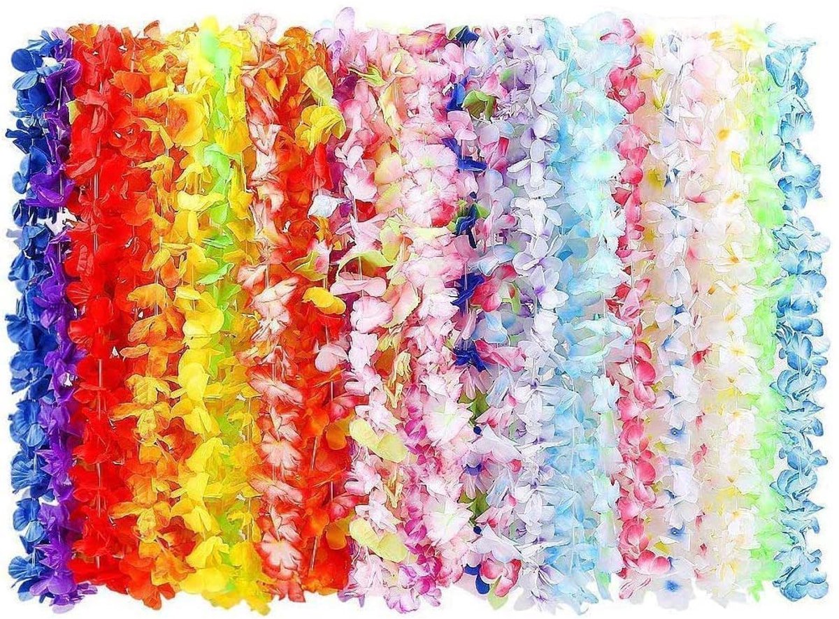 Dailygoods- Bloemenslinger 36 Stuks - Hawaïaanse Slingers - Tropische Feestversiering - Hoela Ketting - Comfortabel en Veilig - 93cm Omtrek - Leis
