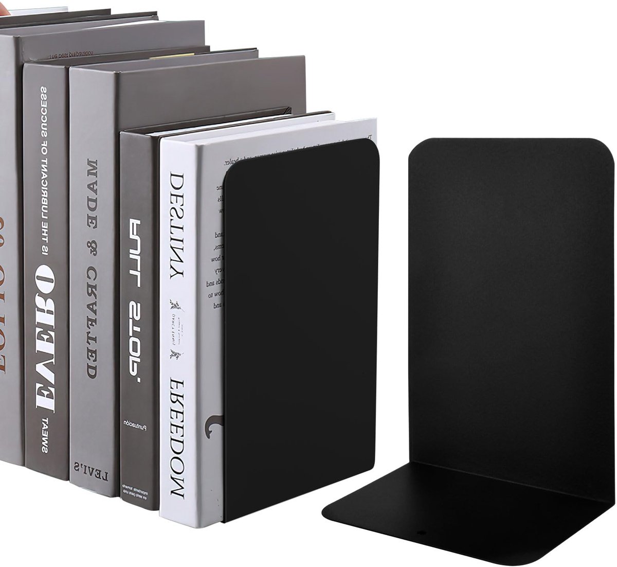 Dailygoods - Metalen Boeksteunen Set van 4 - 14 x 10 x 20 cm voor Boeken en Kantoor