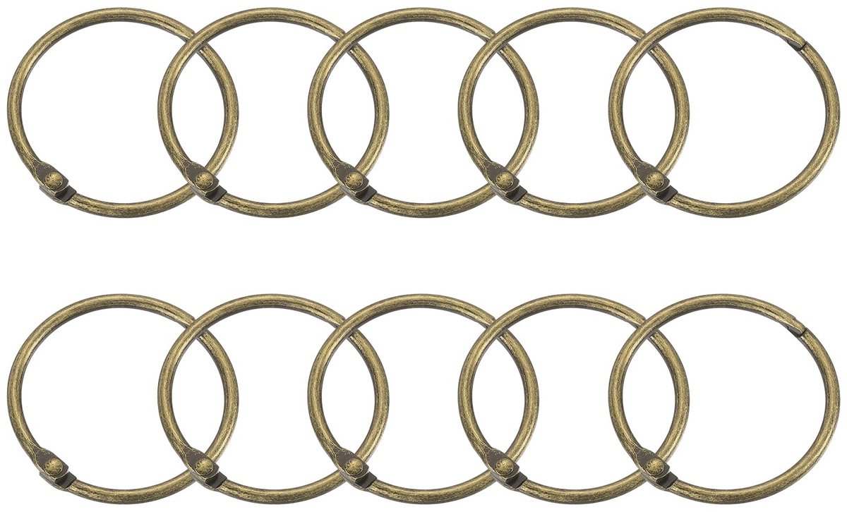 Dailygoods - Douchegordijn Ringen 24 Stuks - Carbon Staal en Roestvrij