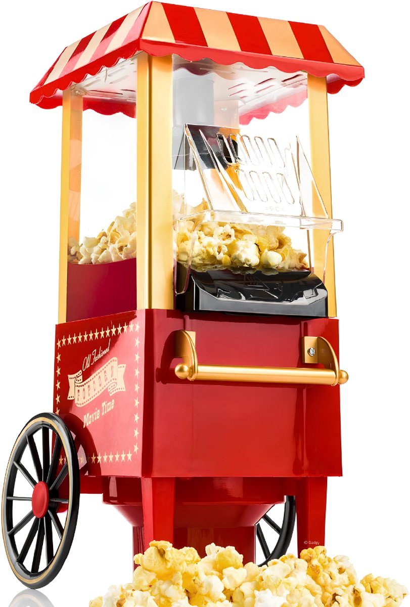 SP® Popcorn Machine - Inhoud 1.9L - Popcornmaker - Klassieke Popcornmaker - Rood - 39cm x 18cm x 18cm