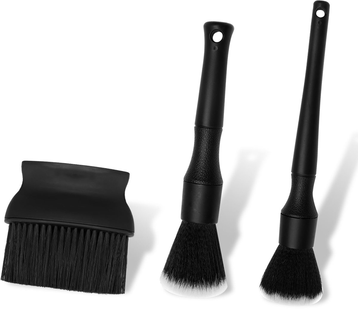 Dailygoods - 3 Stuks Detailborstels voor Auto en Meubel Onderhoud - Zachte Reinigingsborstels