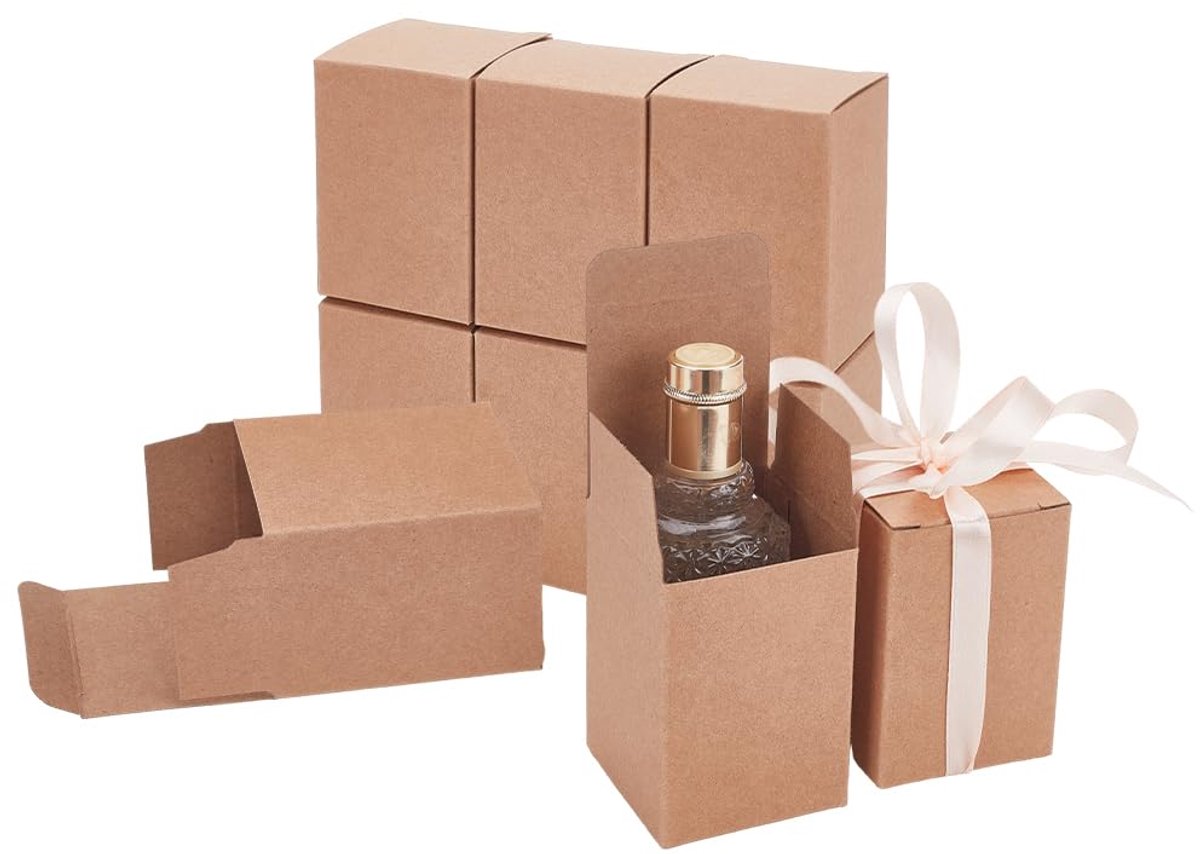 Dailygoods - 30 Stuks Kraft Kartonnen Cadeauboxen met Deksel - Gecertificeerd Recycled Cadeauverpakking