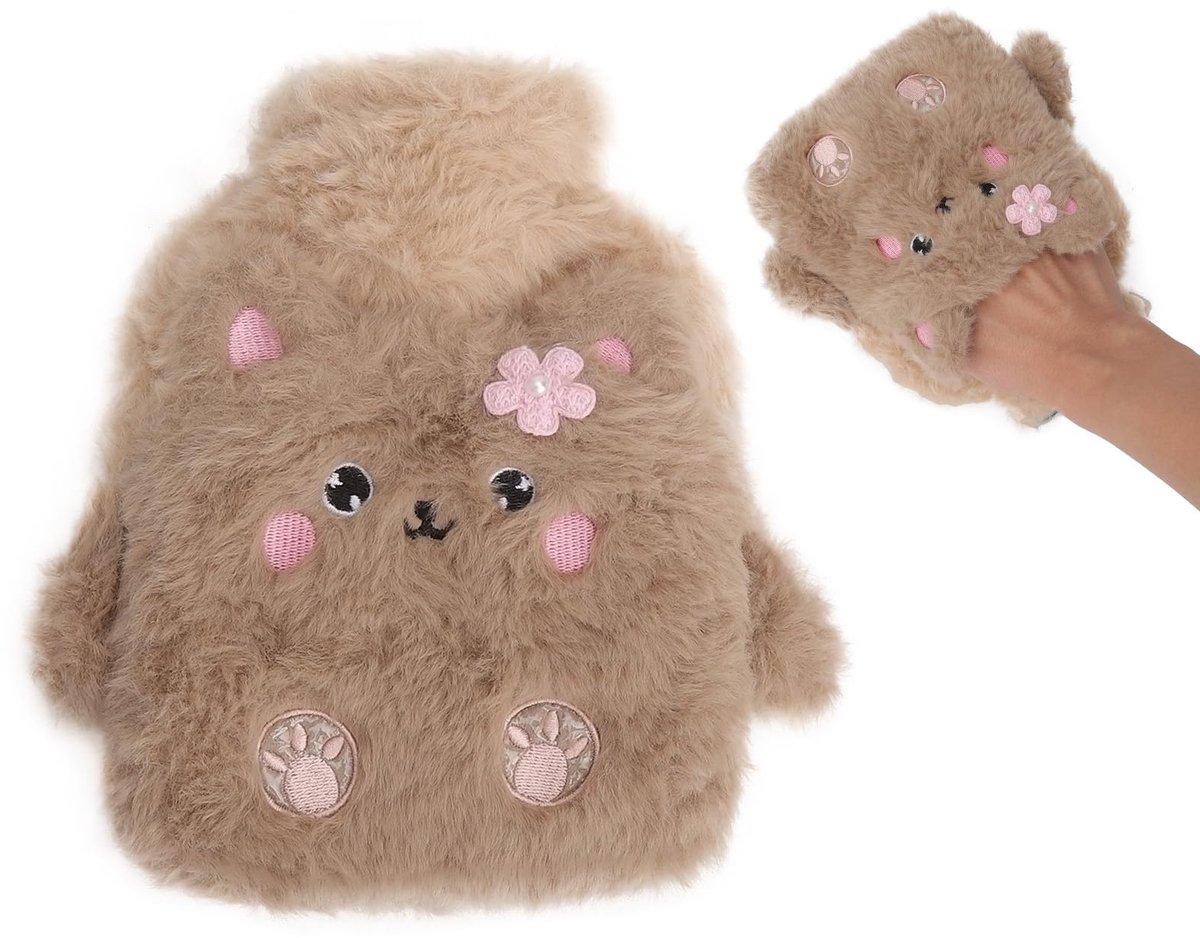 Dailygoods - Warmwaterkruik voor Kinderen - Dierlijke Hoes, Zacht Pluche