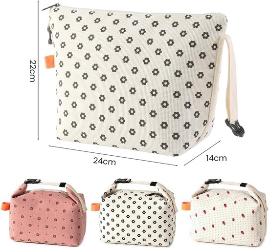VHV-Lunchtas Corduroy - Geïsoleerde Koeltas voor Dames - Stijlvolle Wonton Lunchbox Tas voor Werk en School - Ruime Lunchtas met Aluminium Voering - Beige van Vhv — afbeelding 2