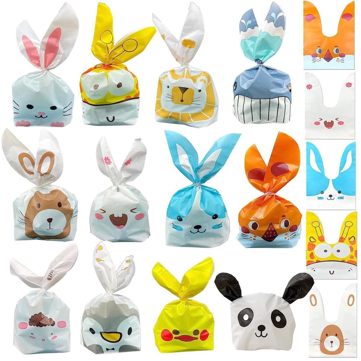 Dailygoods - 60 Stuks Schattige Dierenvorm Snackzakjes - Perfect voor Feestjes en Cadeaus