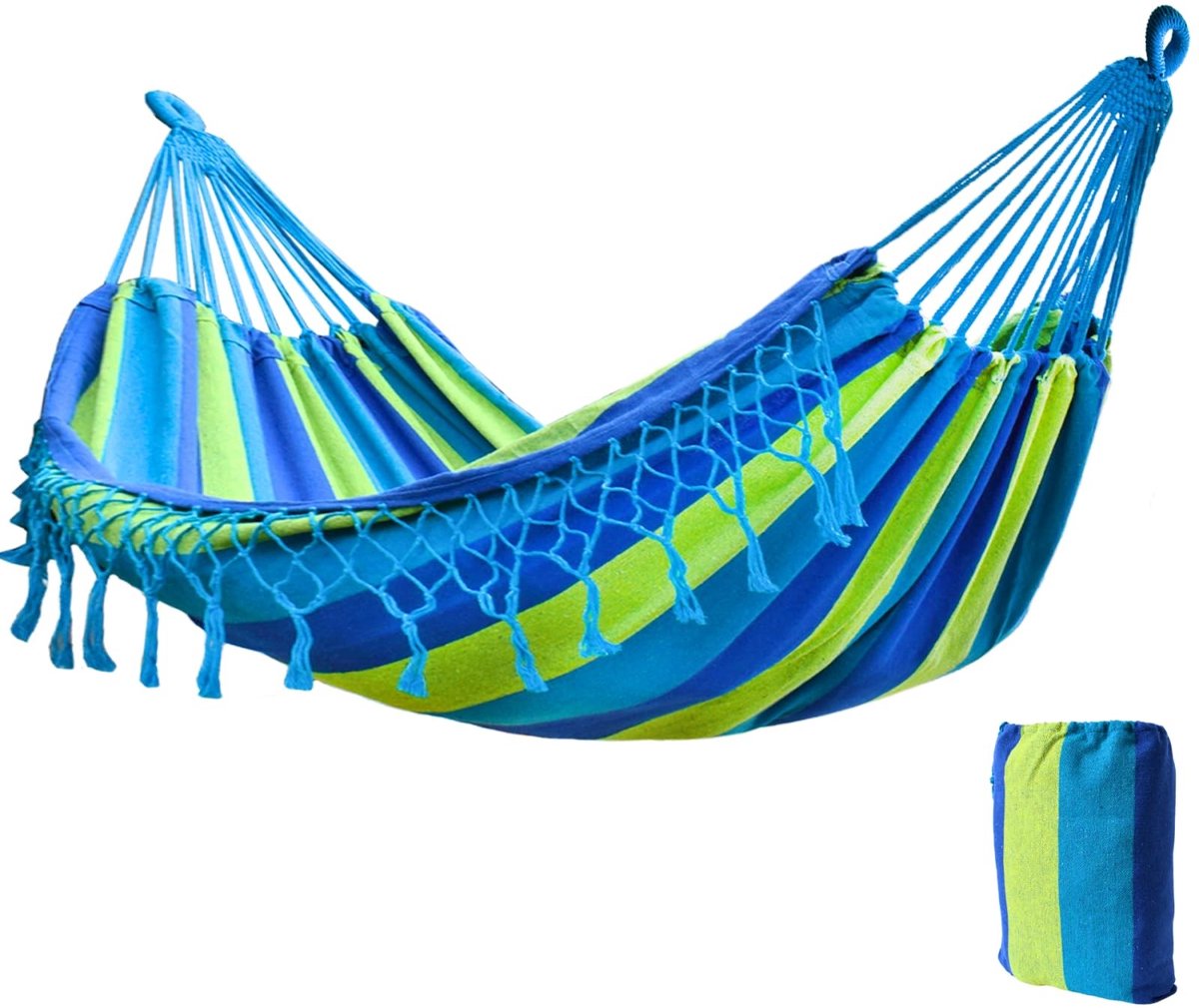 Dailygoods - TE-Trend Outdoor Hammock - Tot 200 kg Belastbaar - Ideaal voor Recreatie en Camping