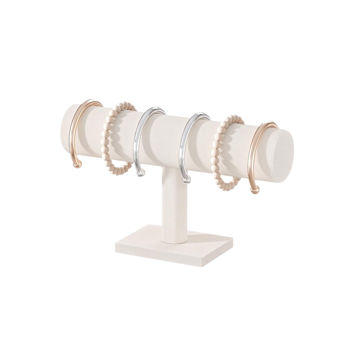 Dailygoods - Armband Houder Standaard en Sieraden Organisator voor Kettingen en Horloges - Beige
