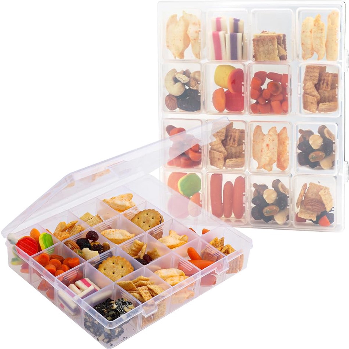 Dailygoods - 2-delige Lunchbox met Compartimenten - Ideaal voor Sweets en Snacks