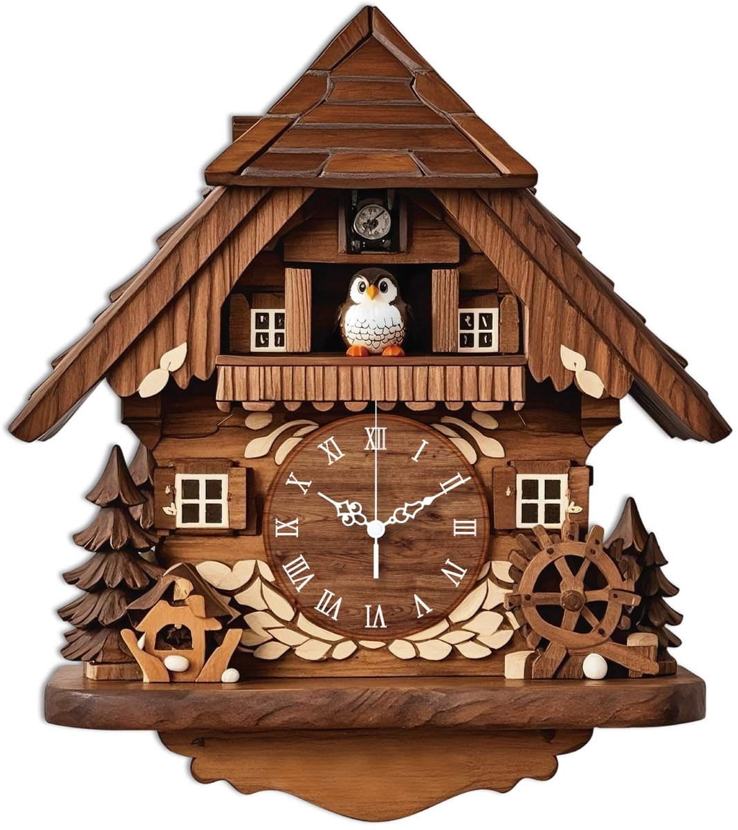 Dailygoods - Decoratieve Wandklok in Vogelhuisontwerp - Stil en Uniek