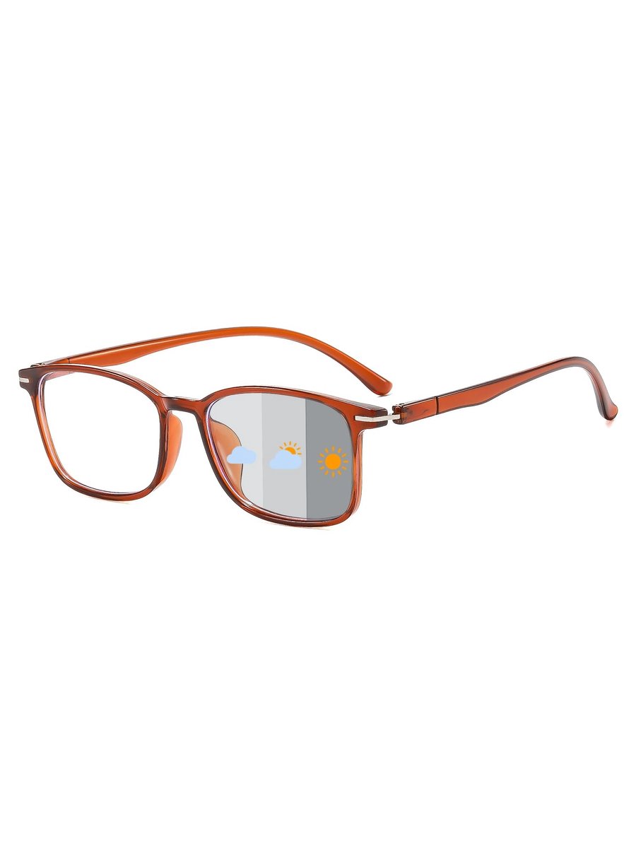 Dailygoods - Zelfkleurende Blauwlichtfilter Afstandsbril voor Dames en Heren - Myopie Zonnebril Bruin