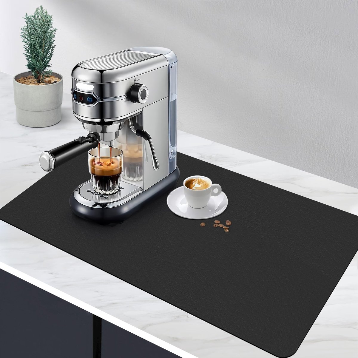 Dailygoods - Afdruipmat voor Servies en Koffiezetapparaat - Antislip en Sneldrogend
