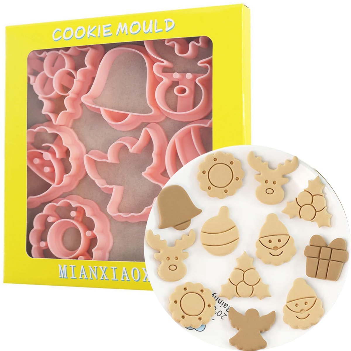 Dailygoods - Mini Kerst Cookie Cutters Set van 8 Stuks voor Kerst Bakken