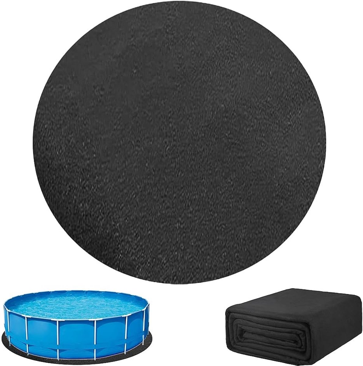 Dailygoods- Zwembadonderlegger 200 cm - Antislip - Opvouwbaar - Beschermvloer - Scheurvast - Isoleert kou en vermindert wrijving - Zwembadmat