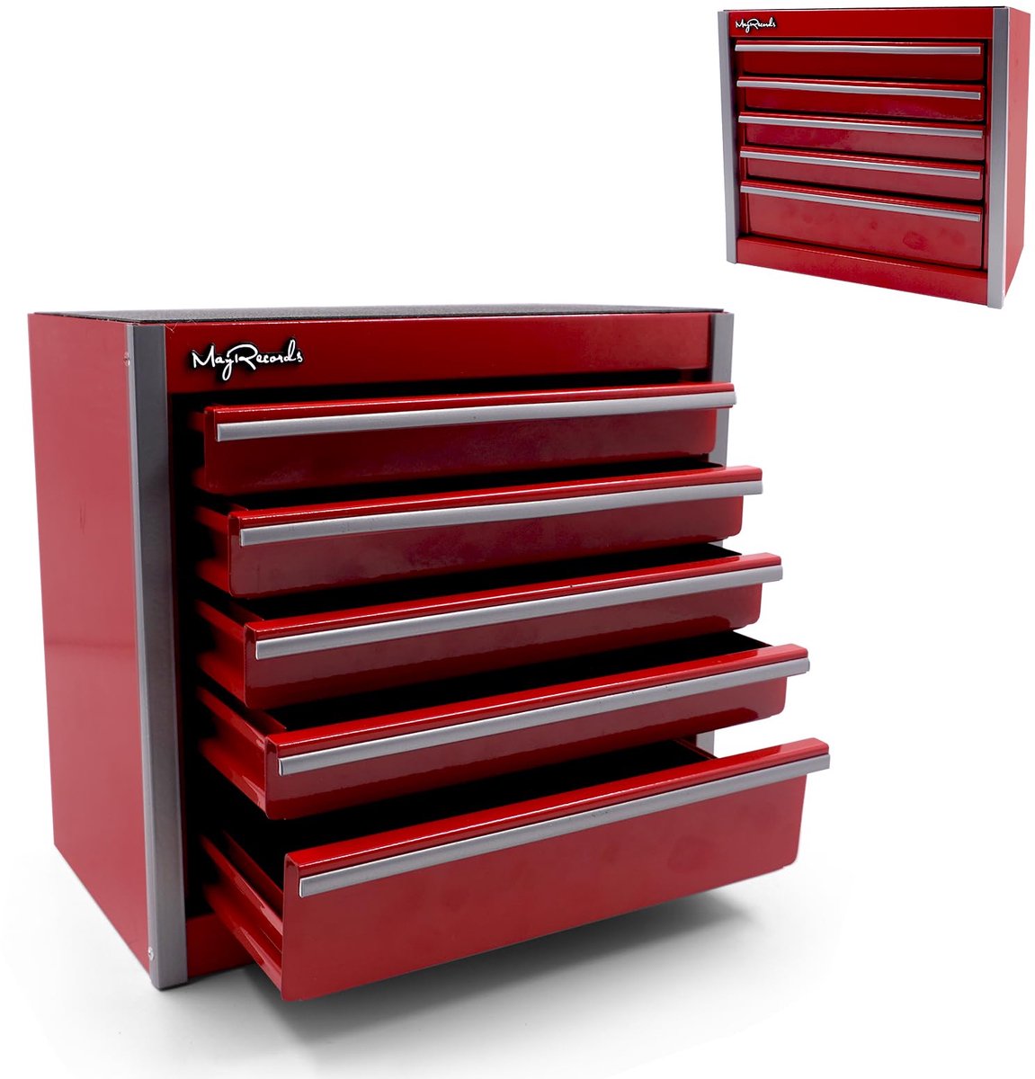 SnelShoppen - Draagbare Metalen Gereedschapskist met 5 Laden, Multifunctionele Opbergdoos, Mini Organizer voor Gereedschapsopslag, Compacte Gereedscha