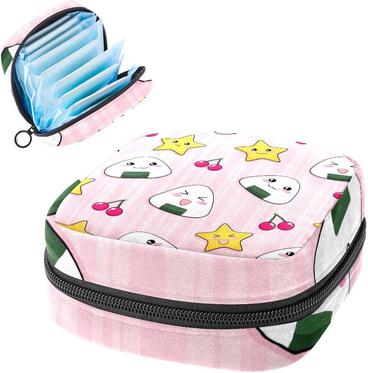 Opbergtasje - Menstruatie Pouch - Persoonlijke Hygiëne - Compact Ontwerp - 12x17 cm - Multicolor