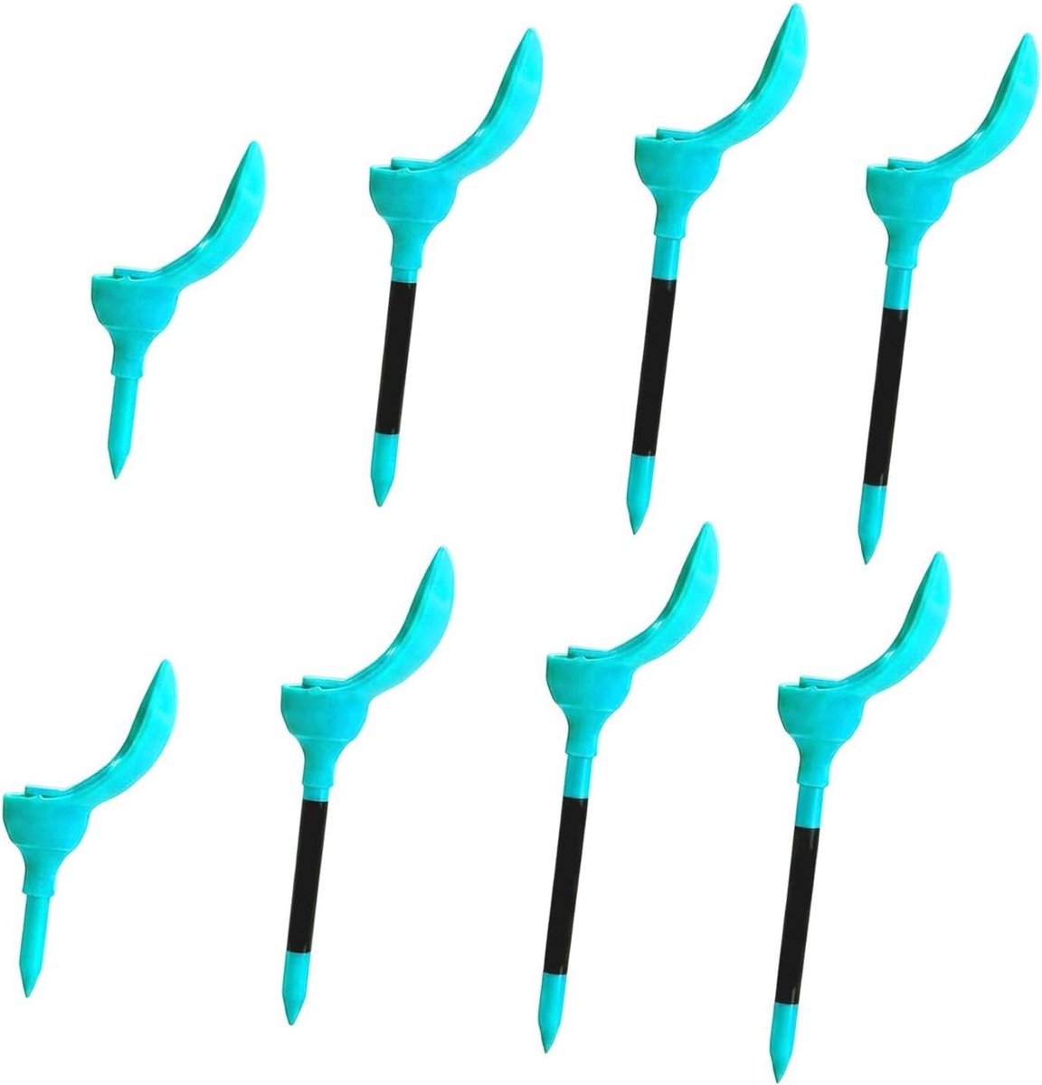 Golf Training Tees - Golfs Houder Set - Golfslag Verbeteren - Bloembladvormige Isolatie - 8 Stuks - Blauw