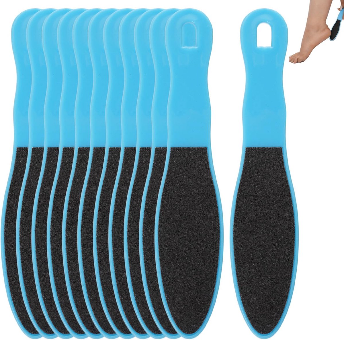 Eeltvijlen Set - Voetvijlen Raspen - Voetverzorging Thuis - Dubbelzijdig Systeem - 12 Stuks 16cm - Blauw