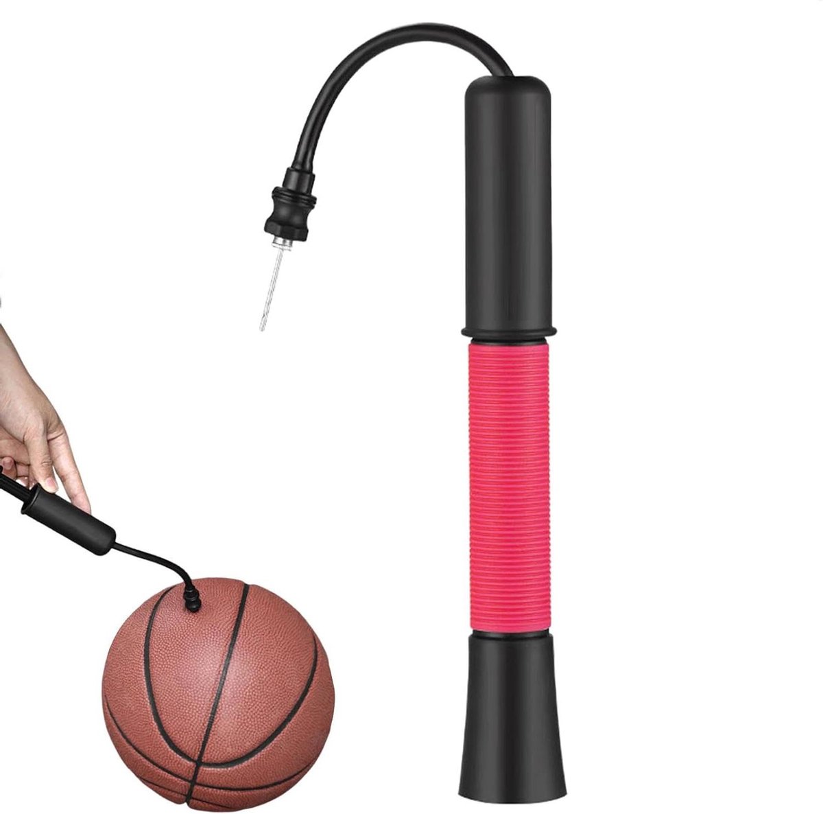 Luchtpomp Ballen - Bal Pomp - Sportballen Oppompen - Goede Luchtdichtheid - 30 cm - Rood