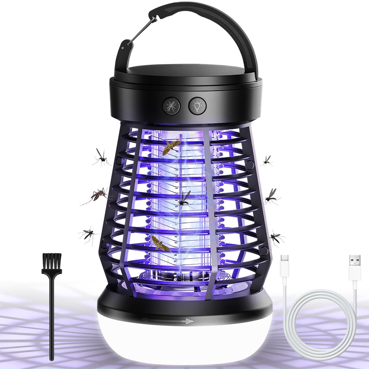 SnelShoppen - Elektrische Muggenlamp 2000V UV Muggennet met LED - Effectieve Muggenval voor Binnen, Buiten, Tuin, Keuken en Camping