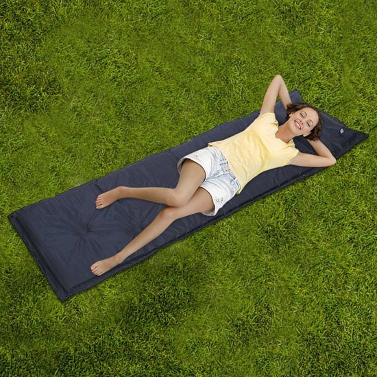 Slaapmat Zelfopblaasbaar - Luchtbed Kamperen - Outdoor Avontuur - Vochtwerende Laag - 183x57x2.5cm - Blauw — afbeelding 2