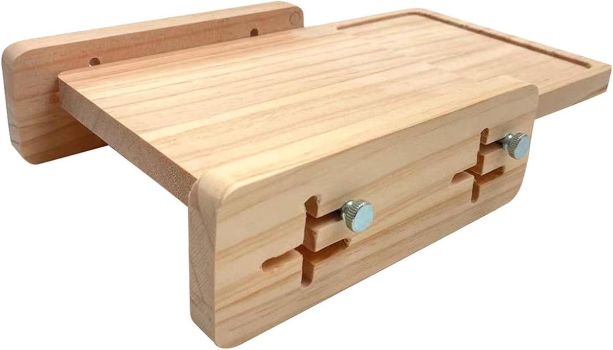 Brood Snijmachine - Bagel Plank - Gelijkmatig Snijden - Verstelbare Dikte - 29x18x4.3 cm - Houtkleurig