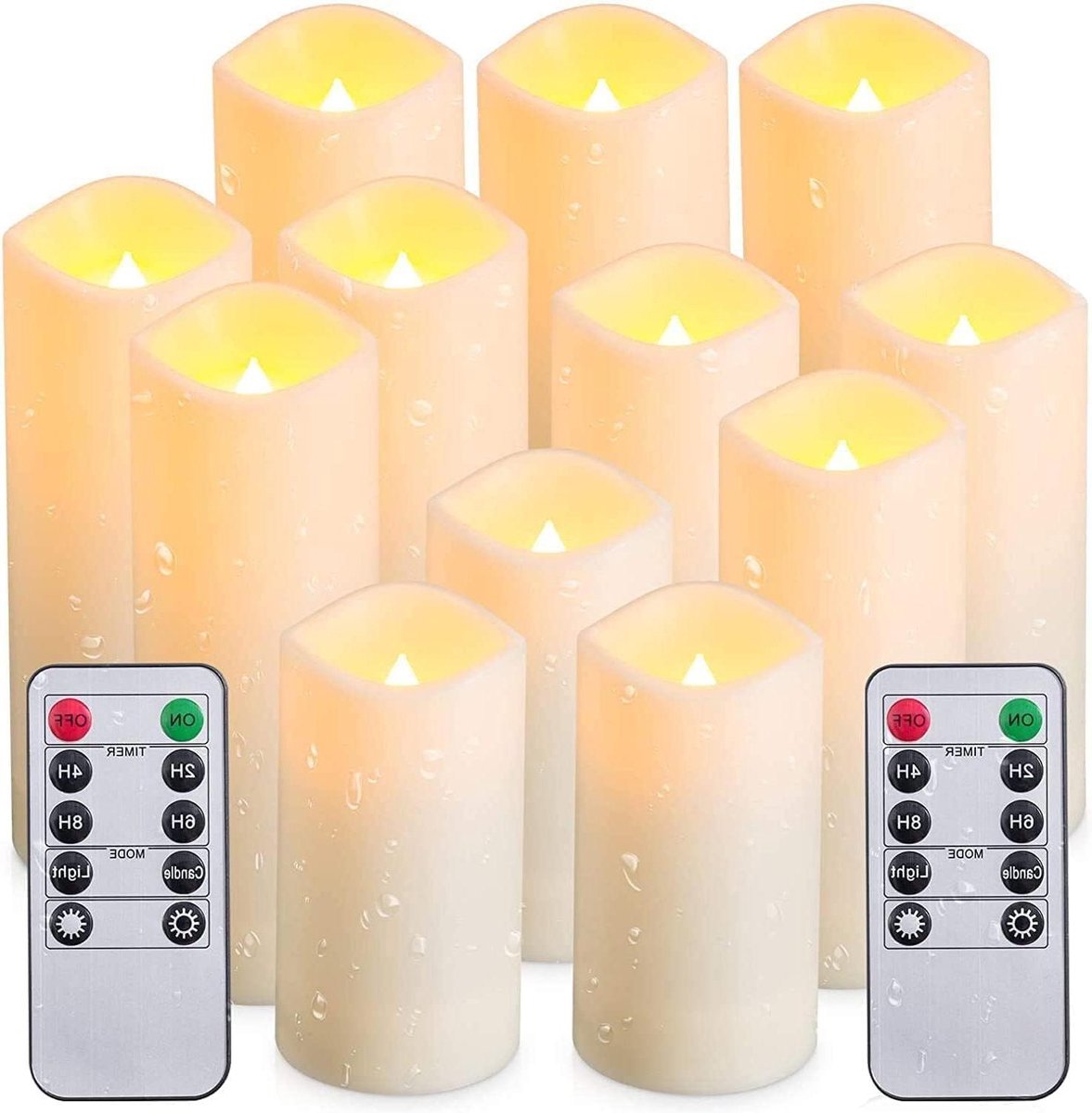 Vlamloze kaarsen - LED kaarsen - Sfeervolle decoratie - Waterdicht en duurzaam - 12 stuks - Warm wit