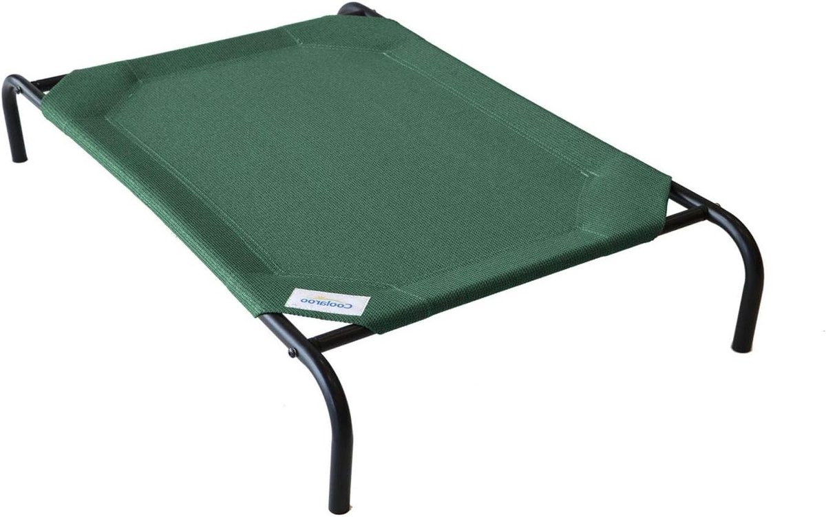 Verkoelend Hondenbed - Verhoogd Hondenkussen - Buiten Ontspannen - Ademende Stof - 129 x 80 cm - Groen