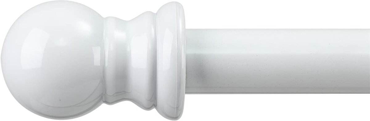 Dailygoods - Uittrekbare Gordijnroede met Ronde Einde - 76-213 cm