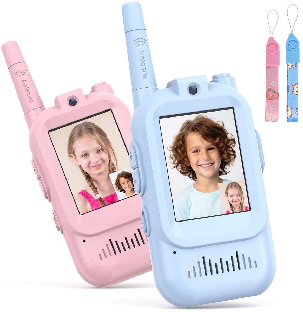 Dailygoods- Videowalkietalkies 2-pack met groot bereik - 2-weg radiovideowalkietalkies - buitenspeelgoed - communicatie - voor kinderen van 3-8 jaar - verbeterde videofunctie - Walkietalkies