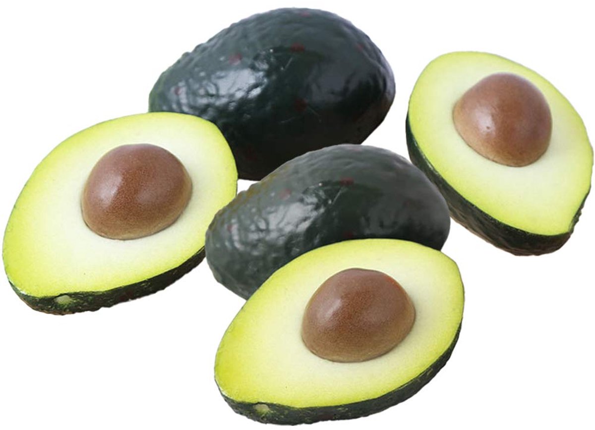 Dailygoods - 5 Stuks Kunstmatige Avocado's - Levensechte Decoratie voor Thuis en Feestjes