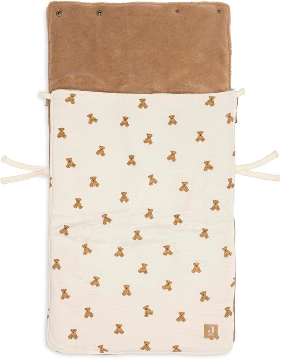 Mini Voetenzak - Baby Topper - Veilig Reizen - Teddy Print - 82 x 42 cm - Little Waffle van MINI — afbeelding 2