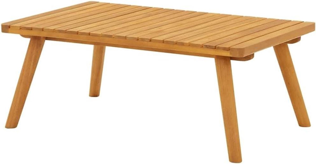Tuinsalontafel - Terrastafel Buiten - Buiten Ontspannen - Massief Acaciahout - 90 x 55 x 35 cm - Bruin