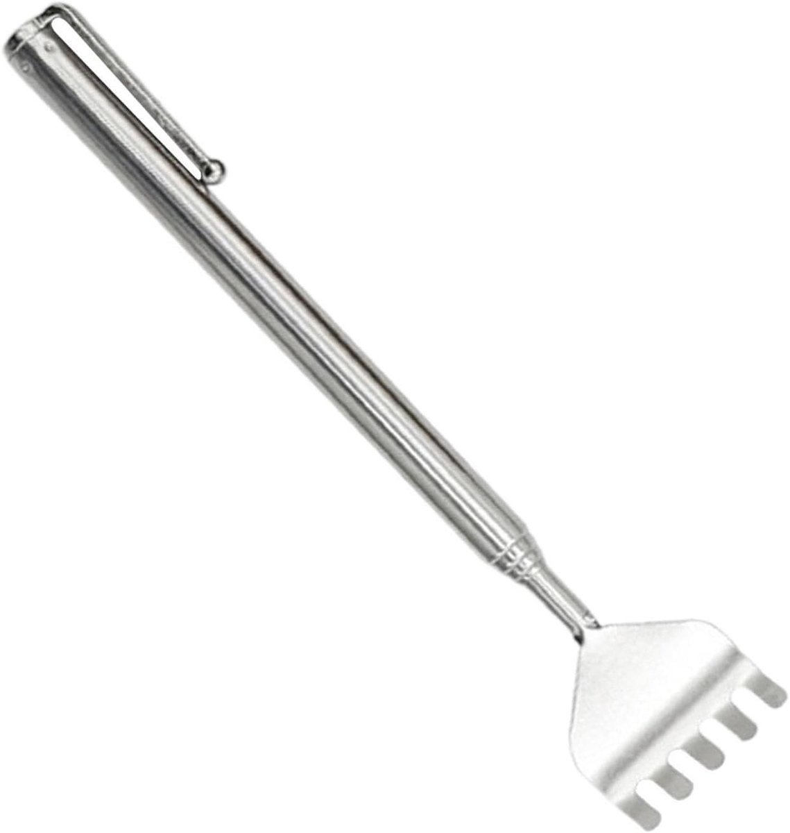 Rugkrabber Uitschuifbaar - Massage Hulpmiddel - Jeuk Verlichten - Telescopisch Mechanisme - 15.2 cm - Zilver