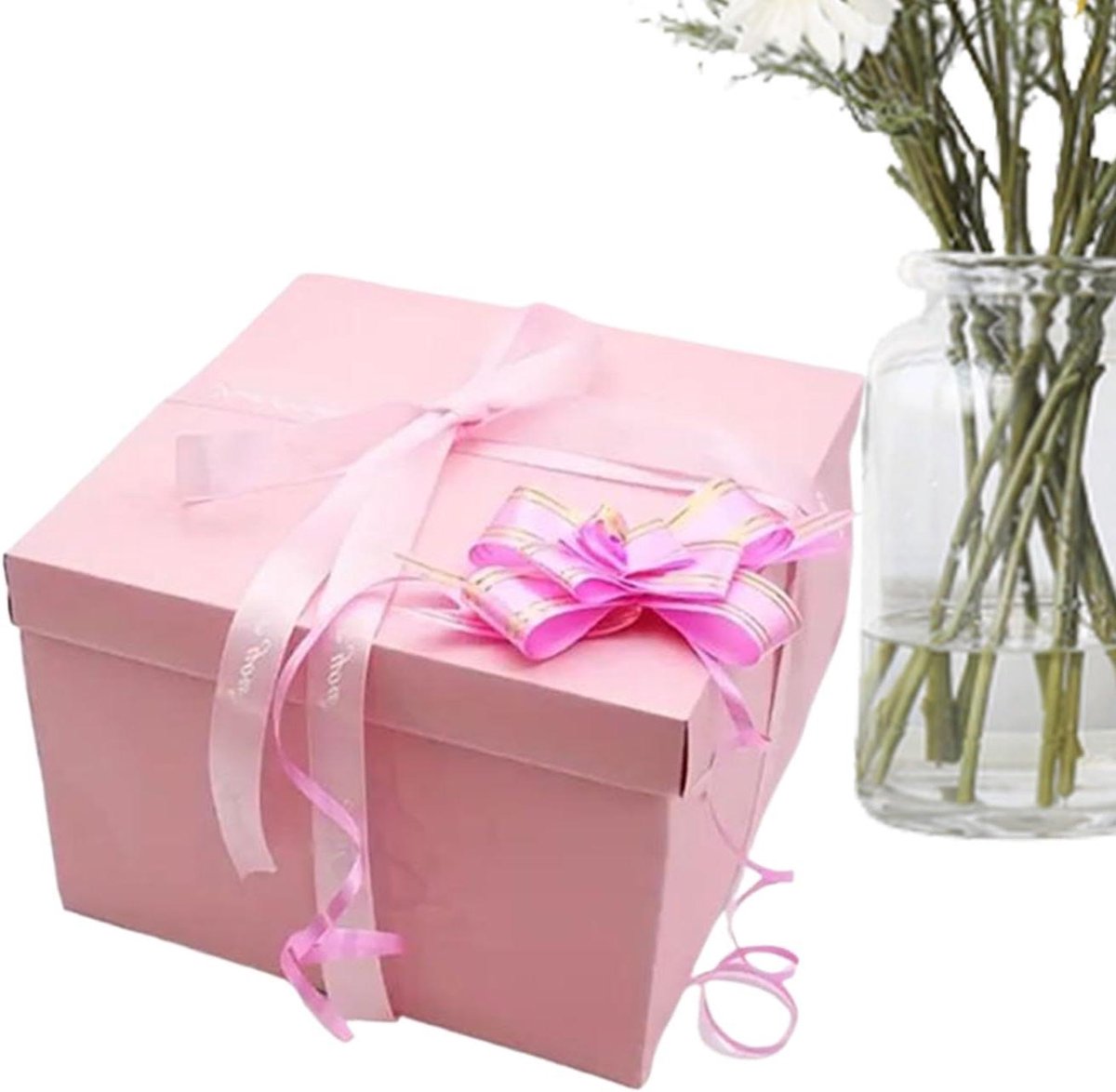 Foto Album Box - Herinneringen Doos - Foto's Presenteren - Vijflaags Ontwerp - 33 x 23 cm - ROZE
