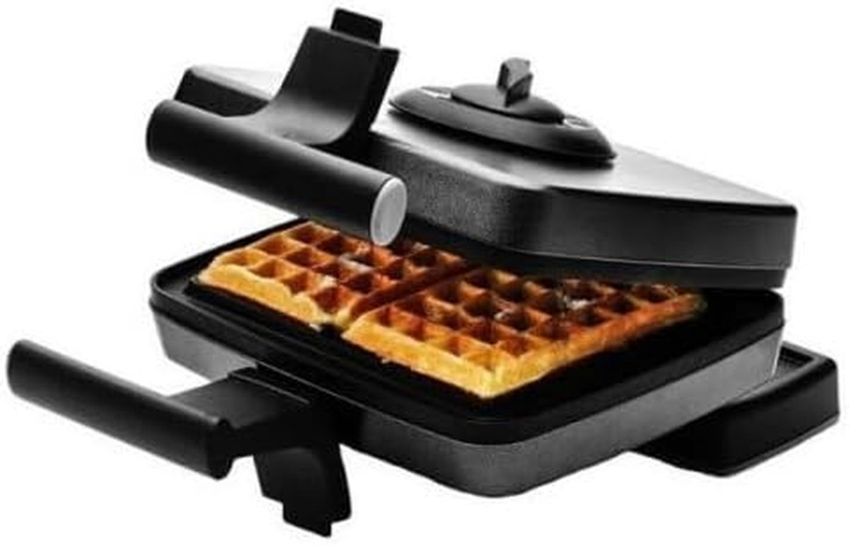 Wafelijzer - Sandwichmaker - Lekkere Wafels Maken - 3 Platen - 1200 Watt - Zwart