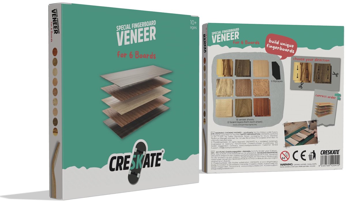 SnelShoppen - MDF Vingerboard Platen Set - 6 Stuks - Ideaal voor Skateboarden, Creatieve Activiteiten, Kinderen en Volwassenen - Duurzaam en Lichtgewi
