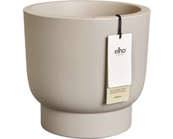Elho Amber Grail 58 - Grote Bloempot voor Binnen & Buiten - 100% Gerecycled Plastic - Ø 58 x H 55 cm - Balanced beige