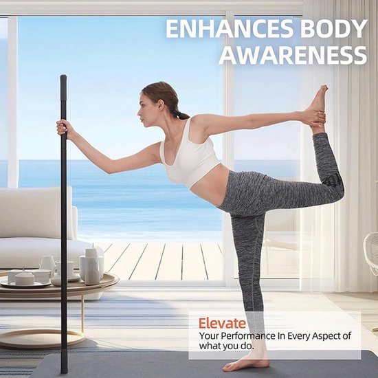 Yoga Stick - Stretch Bar - Mobiliteit Verbeteren - Verstelbare Lengte - 42 cm - Niet gespecificeerd — afbeelding 3