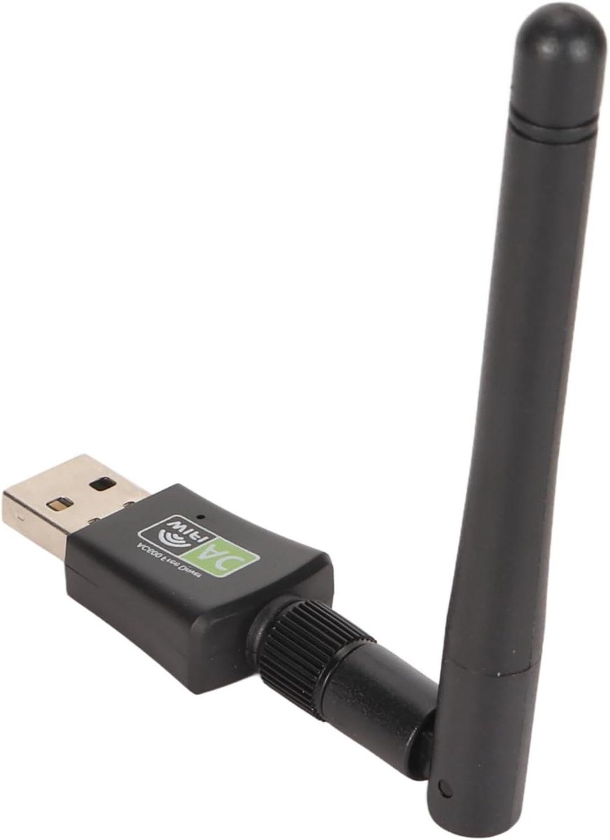 Draadloze Netwerkadapter - Wifi Dongle - Snelle Internetverbinding - Dual Band AC - 600 Mbps - Zwart