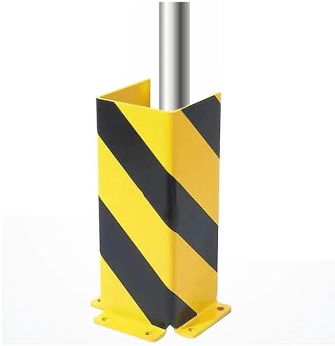 Palletrek paalbeschermers - Hoekbeschermers magazijnstelling - Stellingbeveiliging - Roestvrij staal constructie - 30-150 cm hoogte - Geel