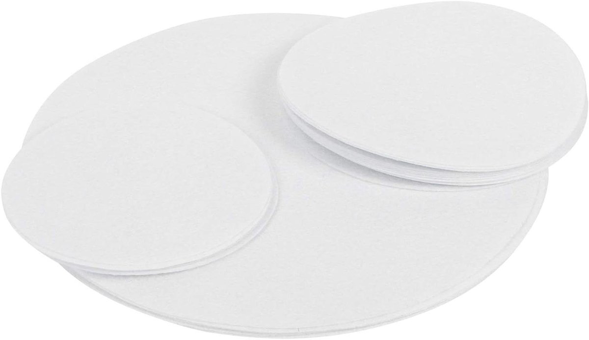 Pan Protectors - Pot Scheiders - Servies Beschermen - Hoogwaardig Vilt - 25 cm Diameter - Wit
