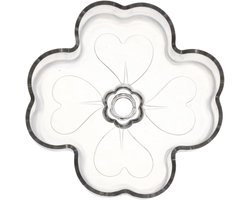 Aquarium Voederbak - Visvoer Schotel - Schoner Voeren - Bloemvormig Ontwerp - 6 x 6 x 4 cm - Doorzichtig