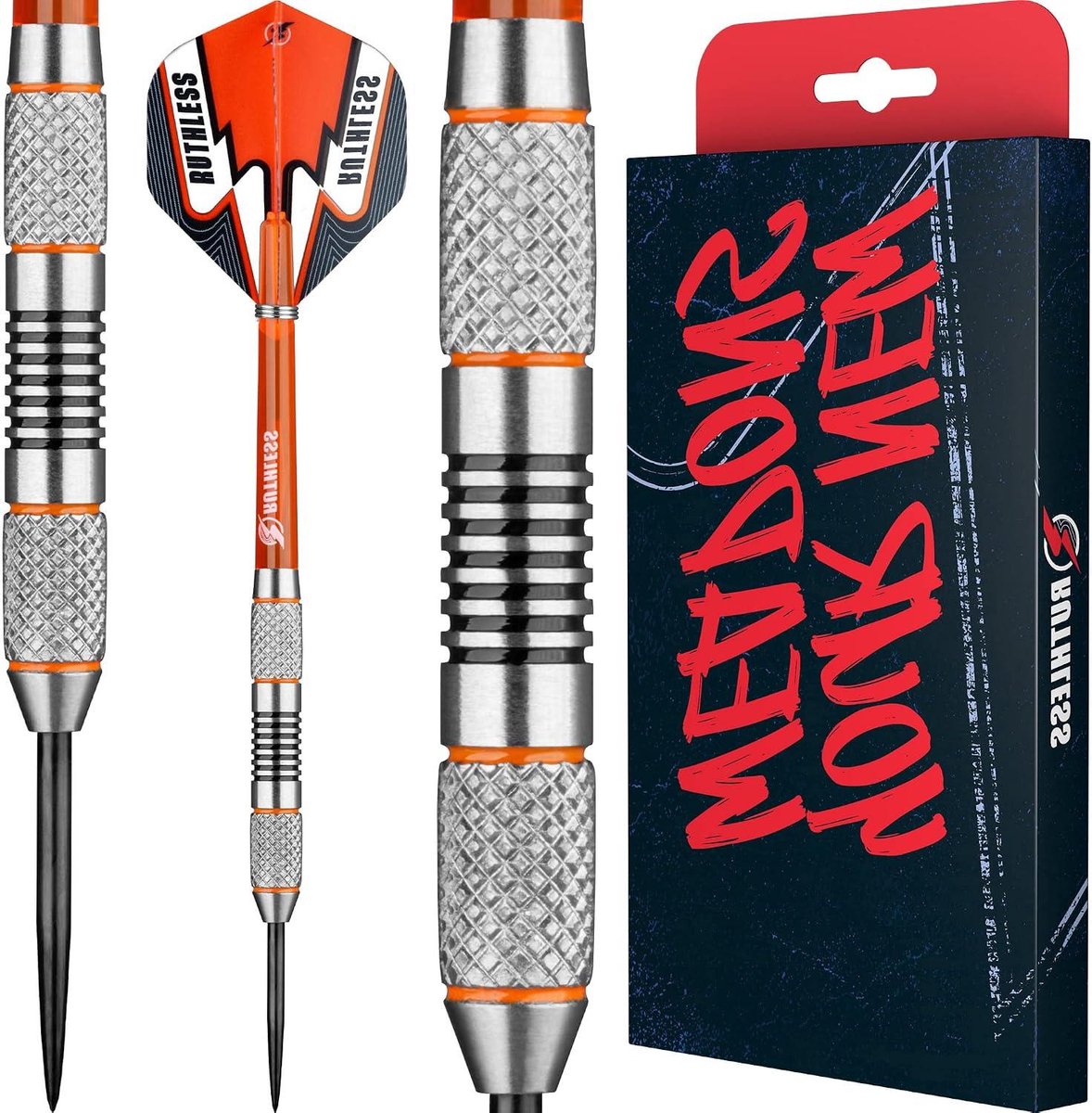 Tijgers Dartpijlen - Stalen Darts - Precisie Werpen - 90% Wolfraam Vat - 24 gram - Zilver Zwart Rood