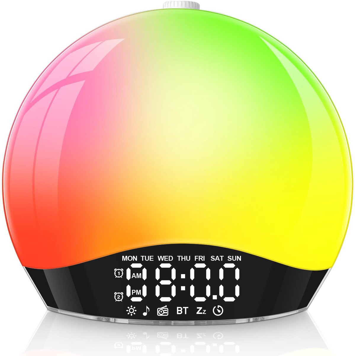 SnelShoppen - Bawoo Daglichtwekker Lichtwekker Zonsopgang en Zonsondergang met Bluetooth, Weckfunctie, Sluimerfunctie, FM Radio voor Volwassenen en Ki