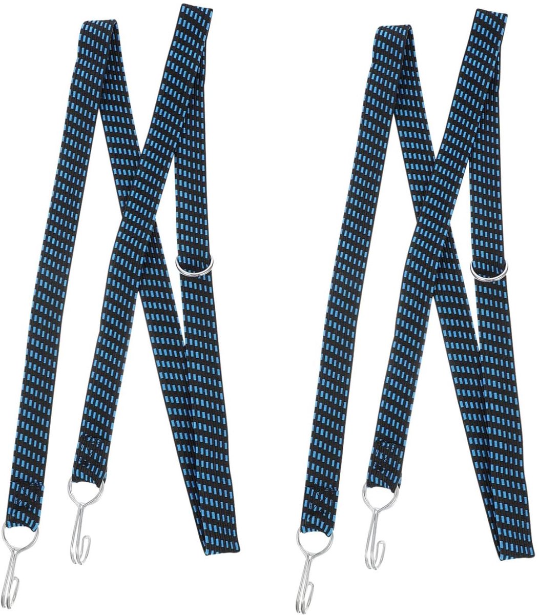 Verstelbare Bungee Straps - Elastische Bevestigingsriemen - Bagage Vervoeren - Met Haken - 200 cm - Zwart