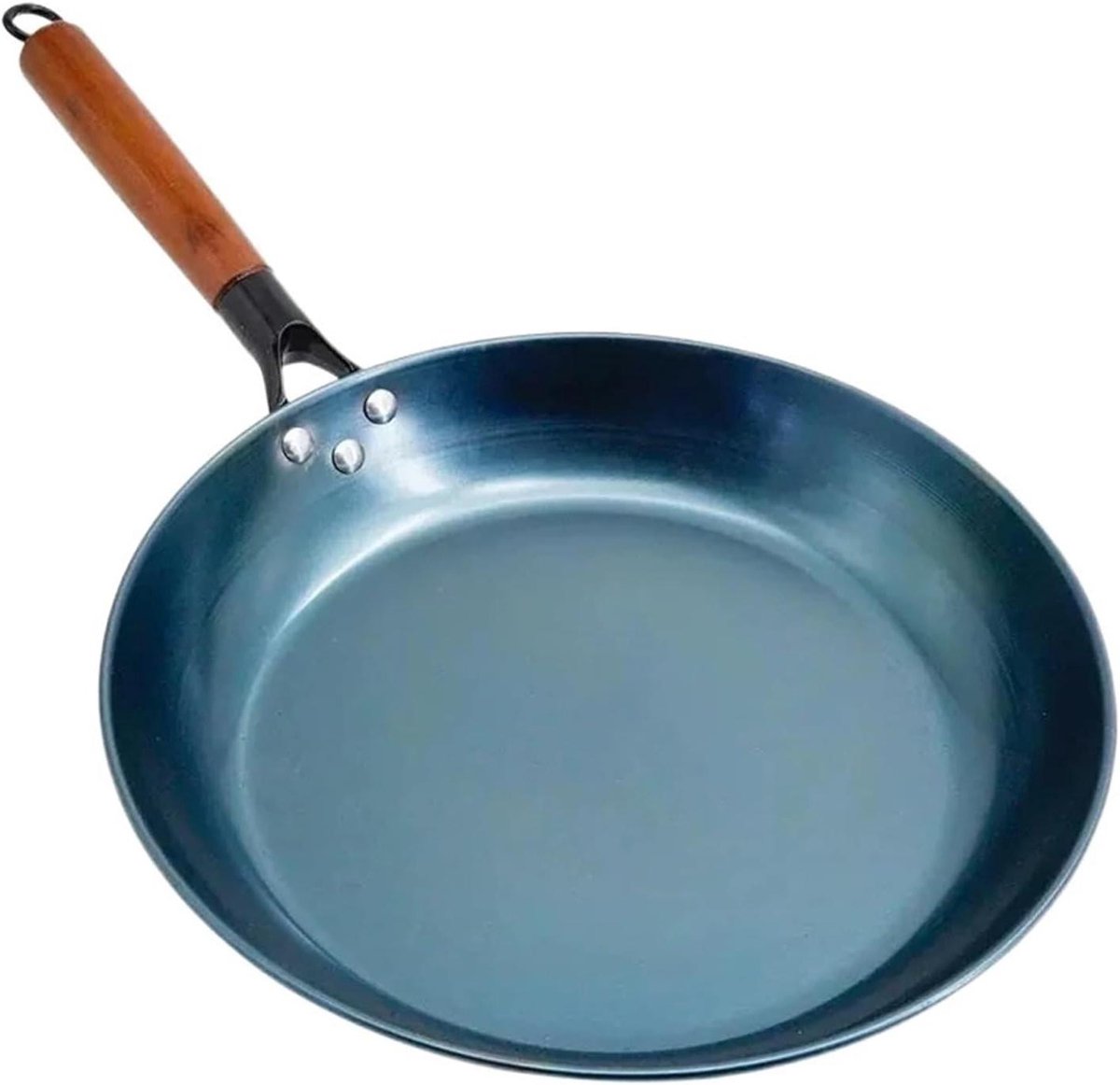 Koekenpan - Wokpan Kookpot - Dagelijks Koken - Platte Bodem - 27/29/31/33 cm - Ongecoat IJzer