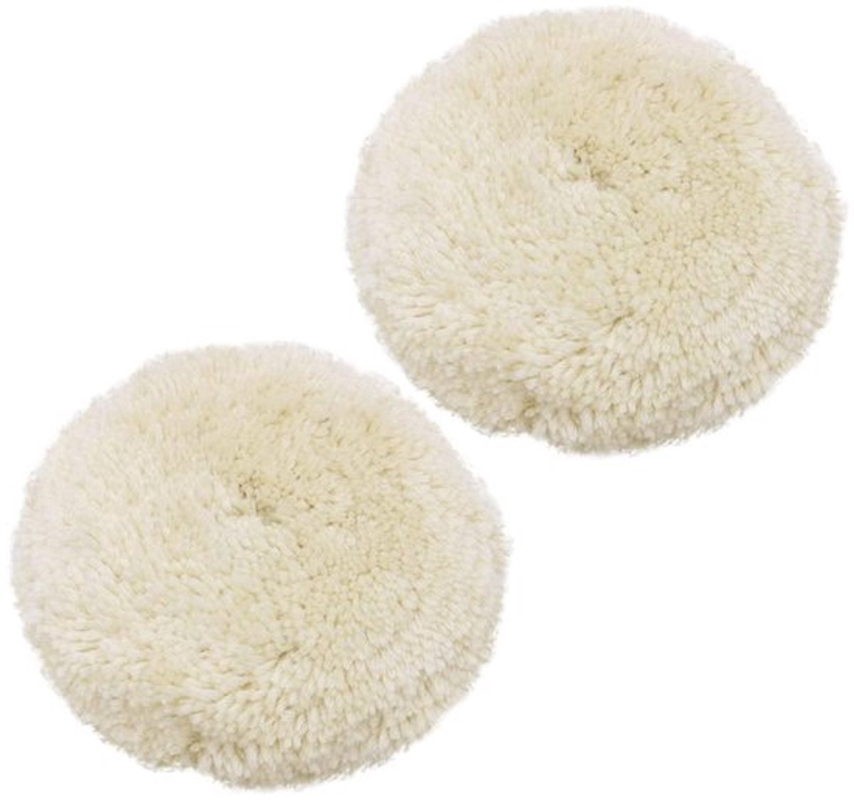 Set van 2 Wollen Polijst Pads 7 Inch 180mm - Haak en Loop Polijstkit voor Auto - Buffing Wiel voor Boor - Carrosserie Reparatie Polijsten