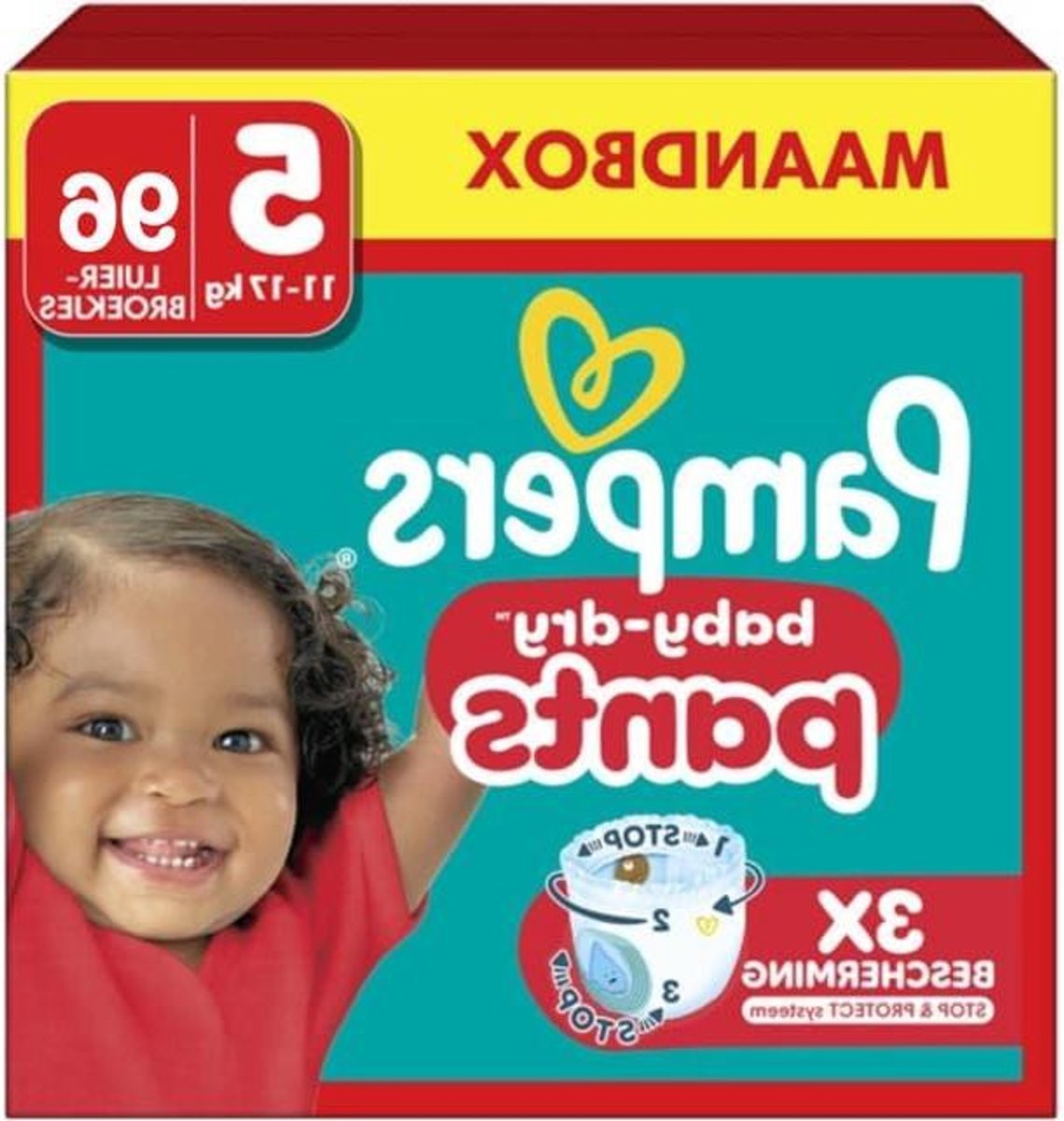 Luierbroekjes Maat 5 - Baby luiers Pants - Baby verzorgen - Gemakkelijk aan en uit - 96 stuks - Wit