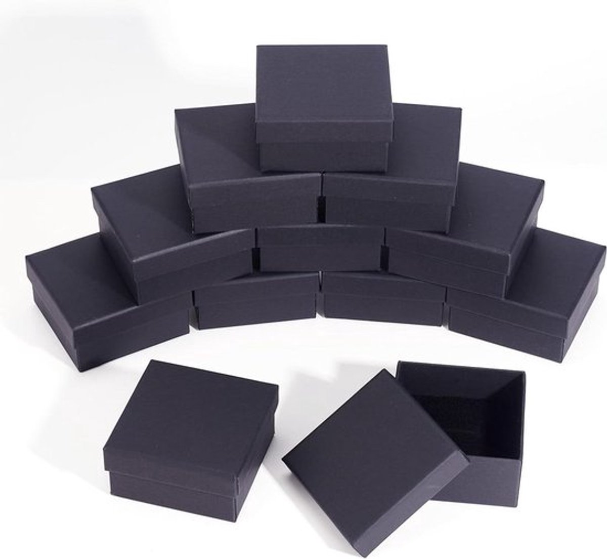 Zwarte Sieraden Geschenkdozen - Vierkante Verpakking - Ring Ketting Oorbellen - Luxe Cadeauverpakking