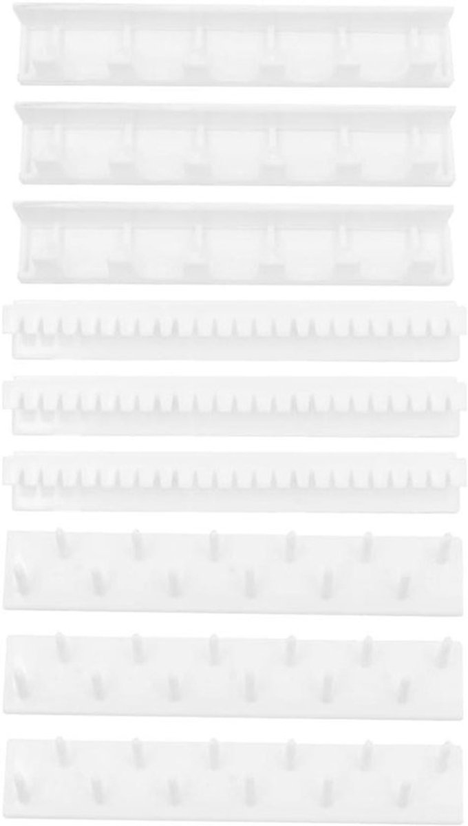 Wandsieradenorganizer - Sieradenopberger - Oorbel-ringketting - Zelfklevend - 9 Stuks - Muur - Geschikt voor Sieraden - Transparant - Ruimtebesparend.